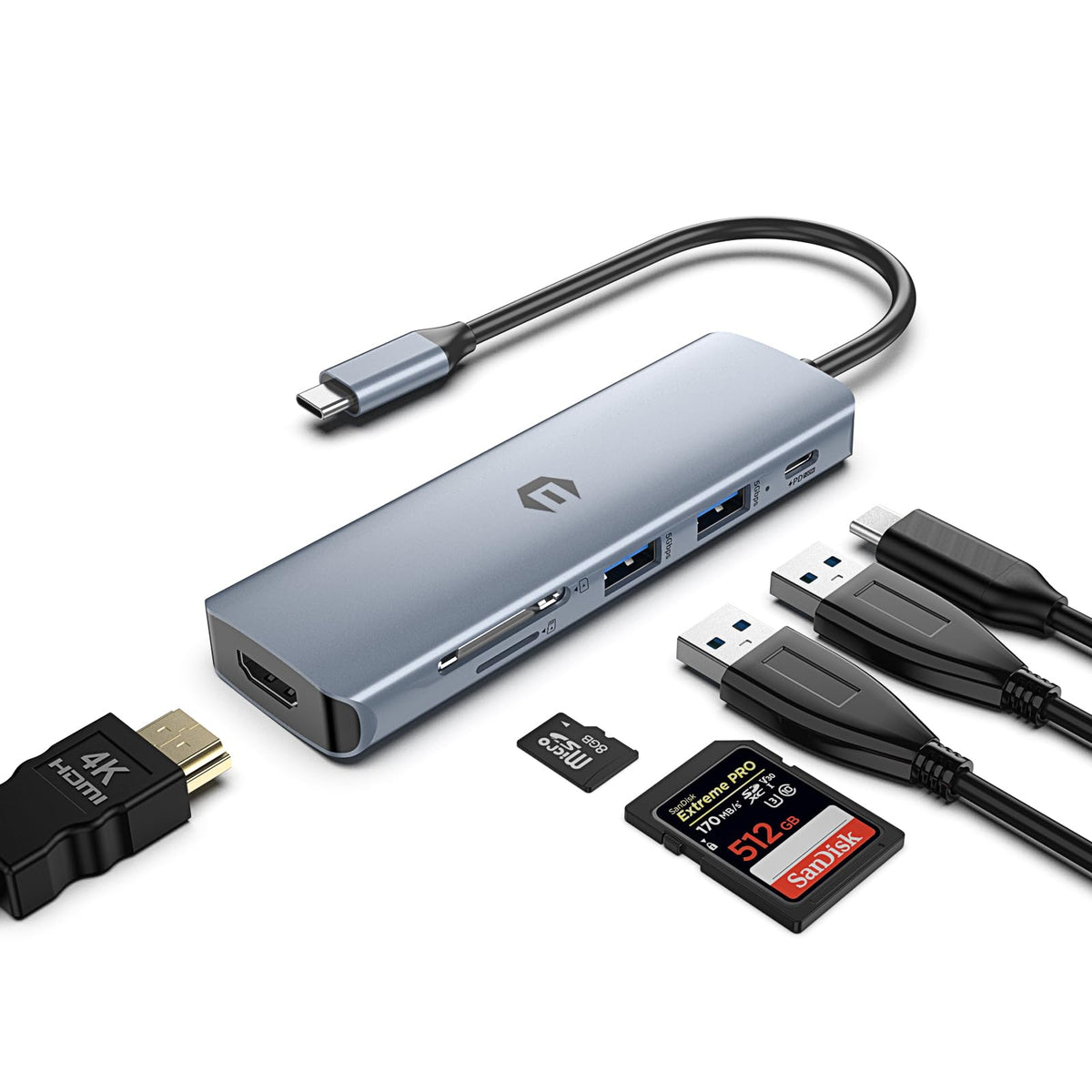 USB-C Hub 6-in-1