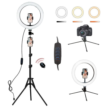 Ring Light with Tripod 10"